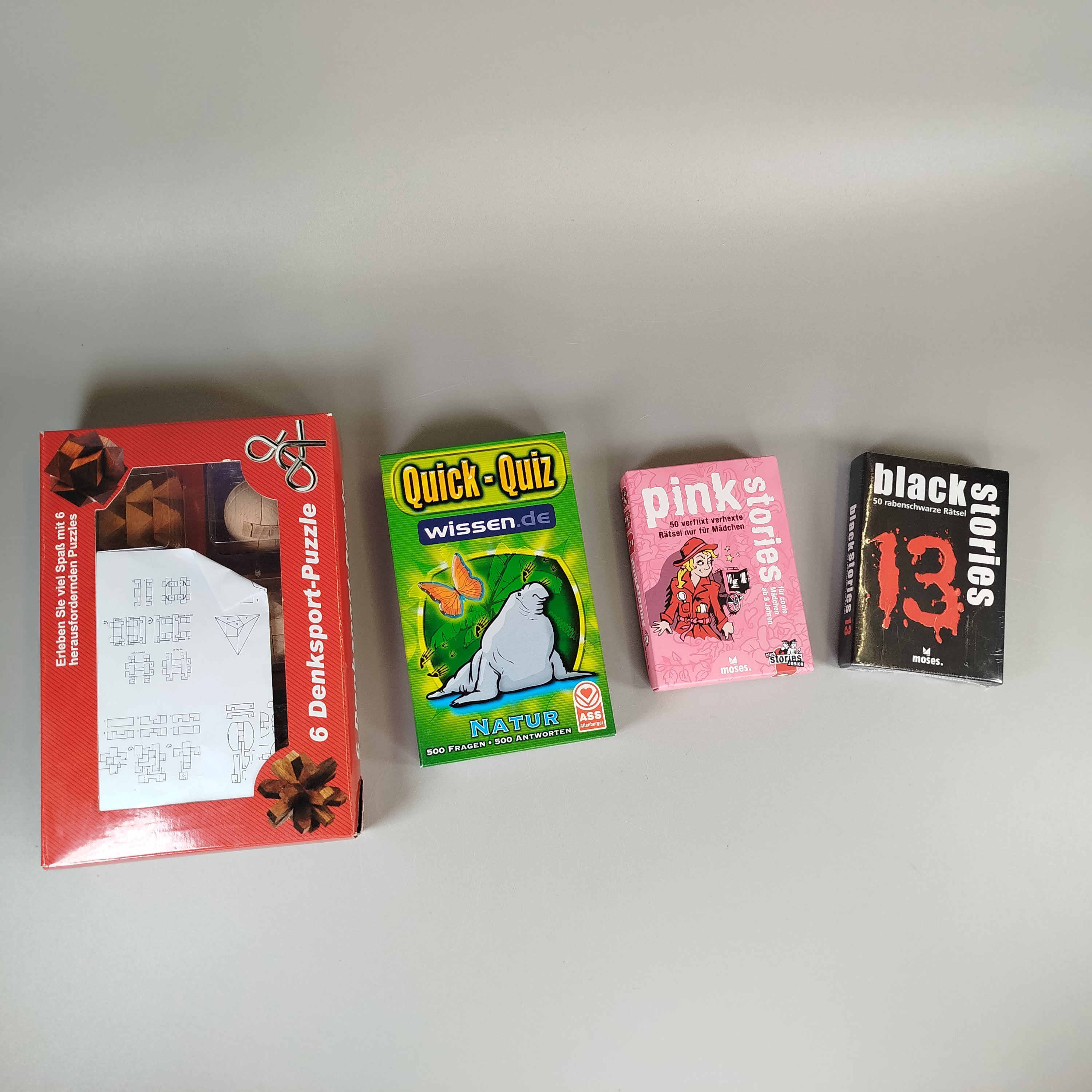 Puzzle und Quiz Kartenspiele Set - Abenteuer zum Lernen